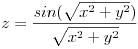 MaximaのGnuplotによる３次元グラフ（陽関数）の数式